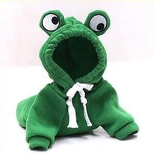 Green Frog Hoodie for Pets